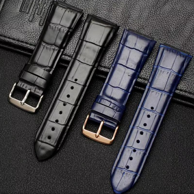 New Genuine Leather Watchband 22mm Silicone Watch Bracelet for GUESS W0040G3 W0040G5 W0247G3 Blue Wrist Band Men's Watch Strap