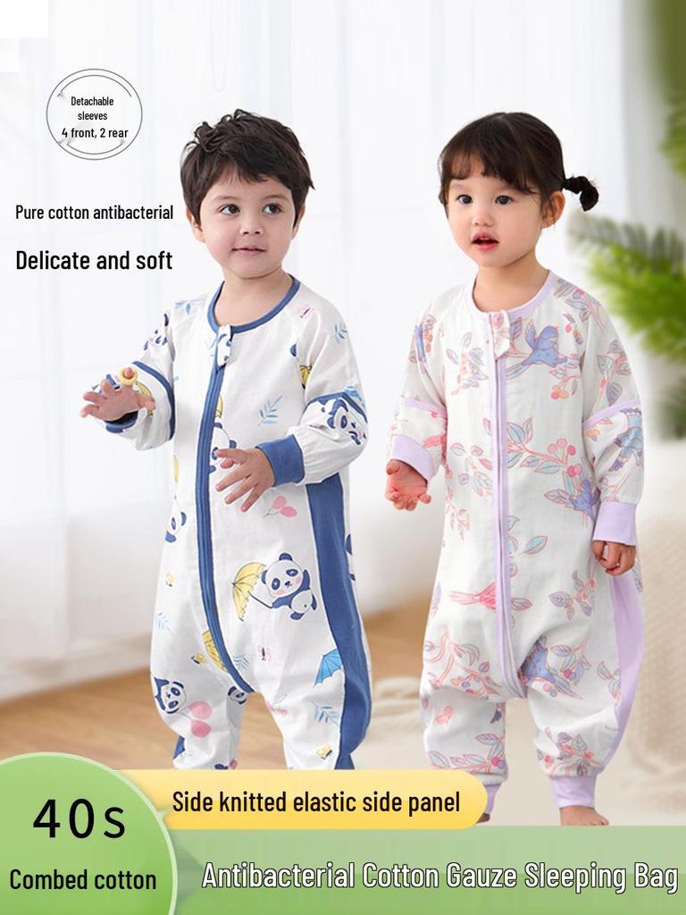 Reiner Baumwoll-Babyschlafsack - Frühling/Sommer Anti-Kick Fußsack