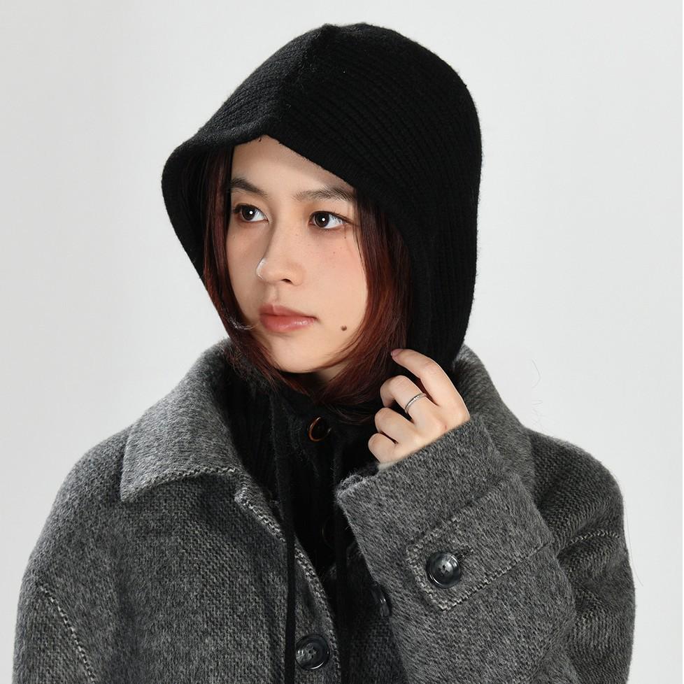 Big head friendly straps, button-up balaclava hat, autumn and winter ear protection, headgear, warm and windproof pullover hat.