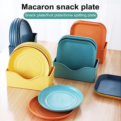 8 bucăți farfurii ușoare din plastic farfurii de cină, refolosibile, care nu se sparg, farfurii colorate, sigure pentru mașina de spălat vase, pentru bucătărie farfurii de zi cu zi pentru camping