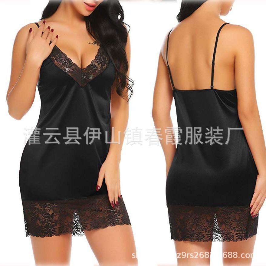 Sex lingerie, sexy suspender pajamas lace backless sexy pajamas