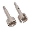 2pcs RC Rear Wheel Axle Cups for WLTOYS 124008 124010 Remote Control Car Metal Wheel Stub Axle Shaft