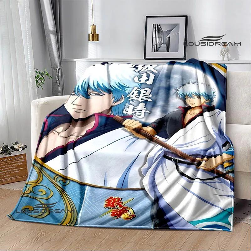 GINTAMA Cartoon Printed Blankets Picnic Blanket Warm Flannel Blankets Home Bed Linings Blankets for Beds Birthday Gift
