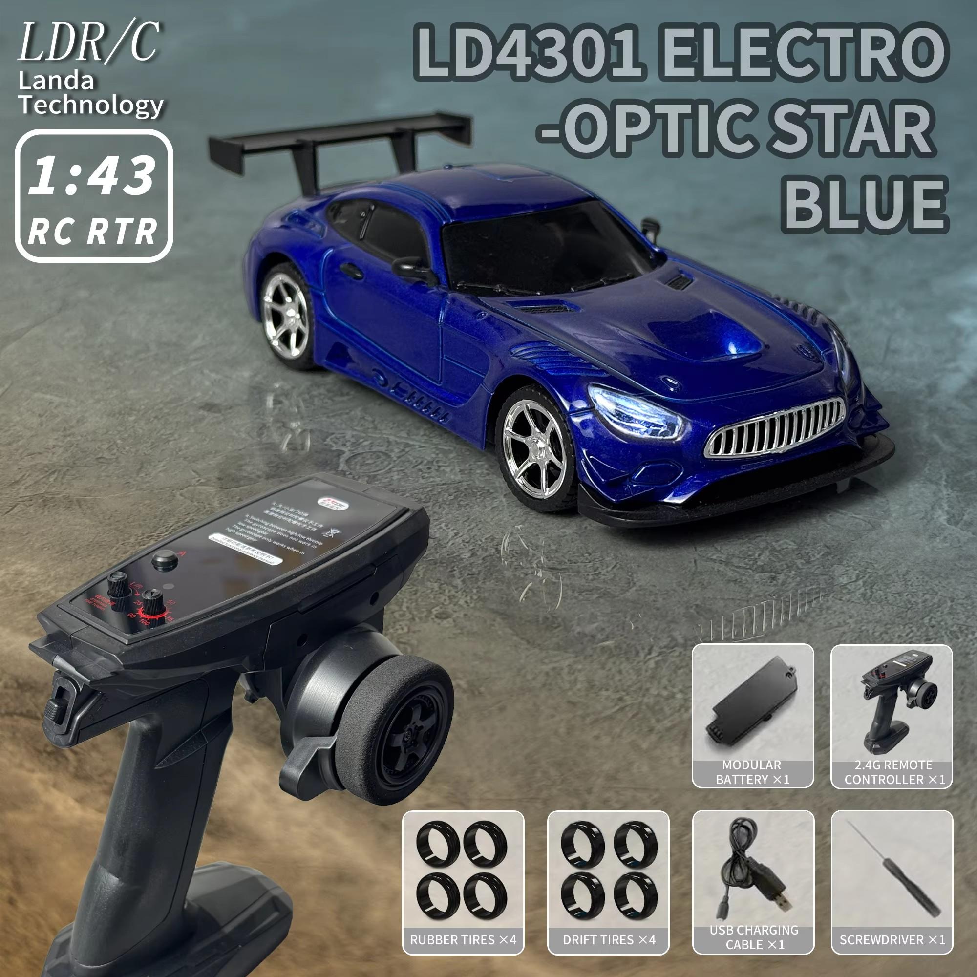 

Professional 1:43 RC Drift Car with ESP Gyroscope Full Proportional Control 4WD Metal Body 2 Sets Tires for Realistic Drifting