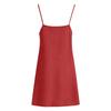 Modisches Damen Sommer Baumwolle Leinen Damen Kleid V-Ausschnitt Schmaler Träger Modisch Bohemian Strandurlaub Lässig Sonnenrock