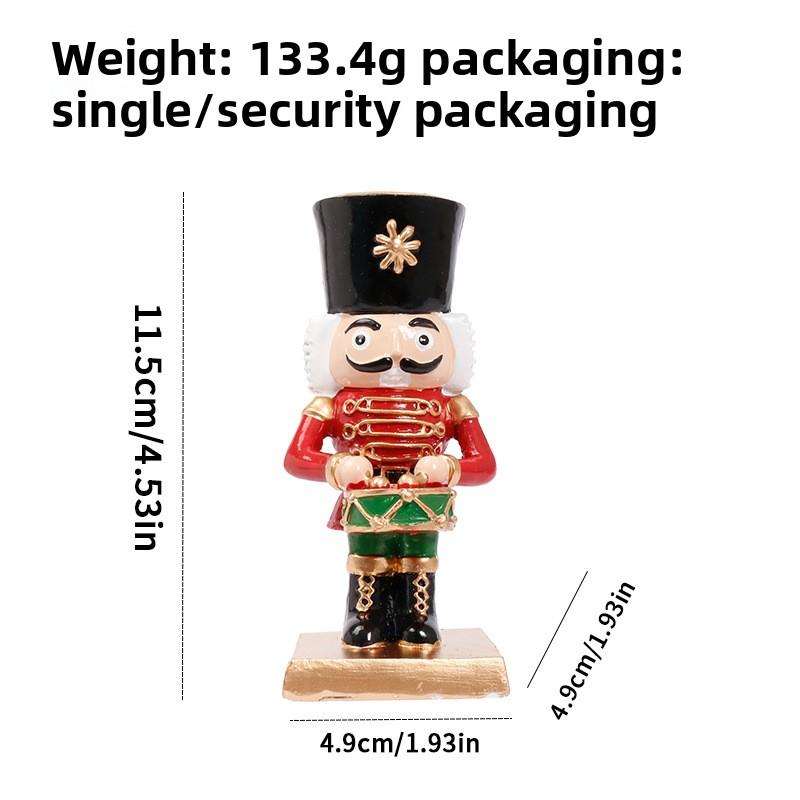 Christmas Decorations - Nutcracker Resin Candlestick - Holiday Table Ornaments
