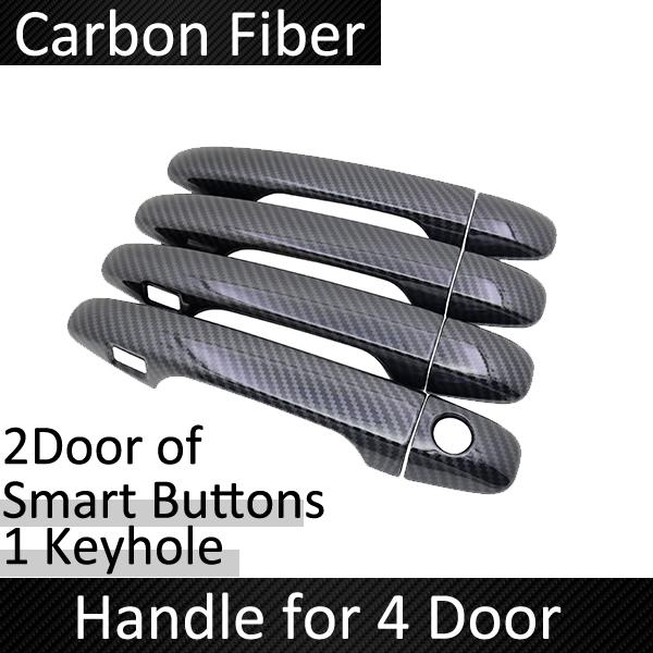 Gloss Black Carbon Fiber Door Handle Cover Catch Accessories for Toyota Venza AV10 2009 2010 2011 2012 2013 2014 2015 2016 2017