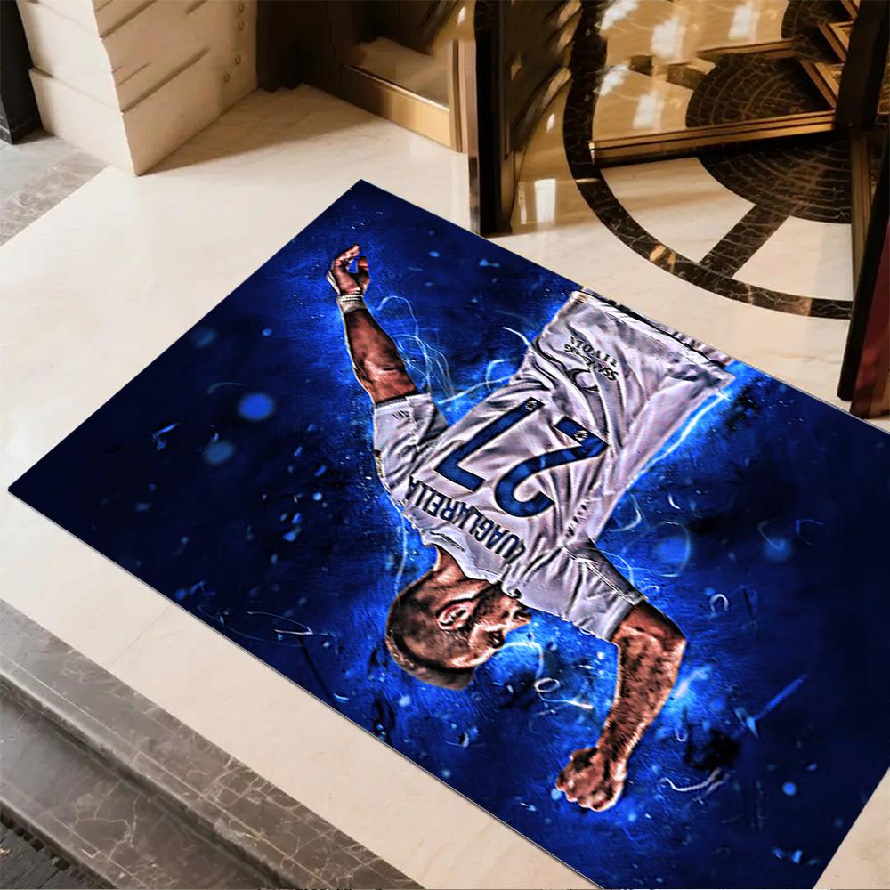 Sampdoria Player Celebration Floor Rug Office Rug Suitable for Bedrooms Playrooms Balcony Kitchen Anti-slip Rug Decorate Offices Best for Christmas