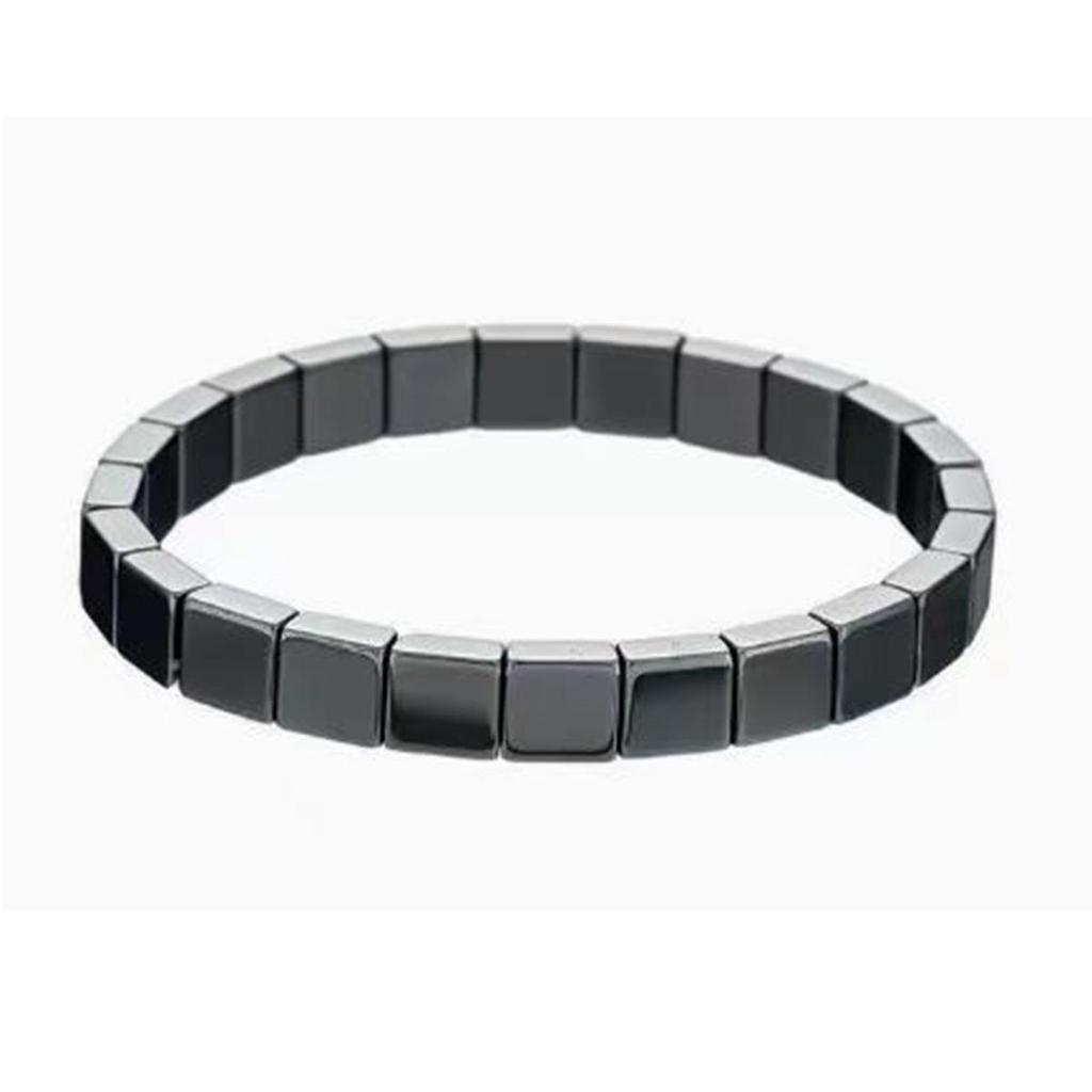 Brasilianisches Schwarzes Hämatit Magnettherapie Armband für Männergesundheit und Paargeschenke