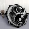 1pc Yin Yang Dragon and Phoenix Automatic Umbrella Design, Cute Cartoon Pattern, Portable Outdoor Umbrella, Perfect A097
