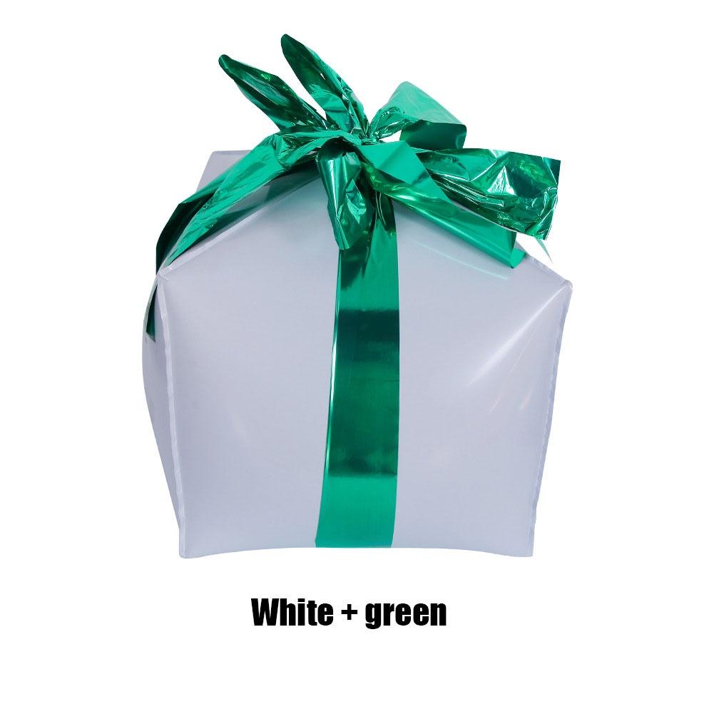 4D Six Sided Gift Box Windmill Cane Shape Aluminum Foil Balloon Birthday Christmas Party Scene Atmosphere Decoration