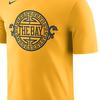 Nike Letter Print Crew Neck Short Sleeve T-Shirt Men Tops Yellow AA6703-739