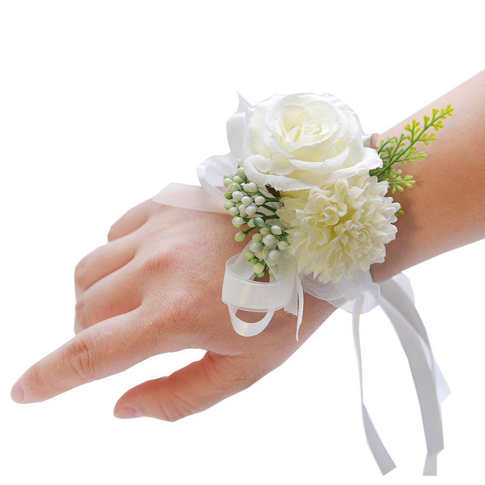 Fiore al Polso Rosa da Matrimonio Eleganti Accessori Floreali per la Festa Nuziale