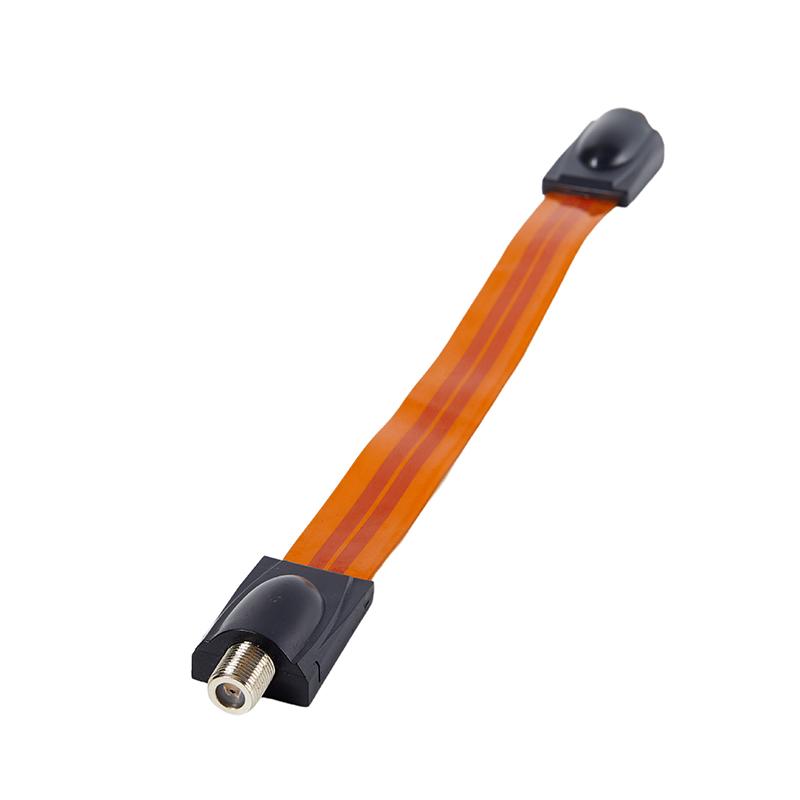 F Female Connector Flat Coaxial Cable Pass Home Car Window Door For Satellite