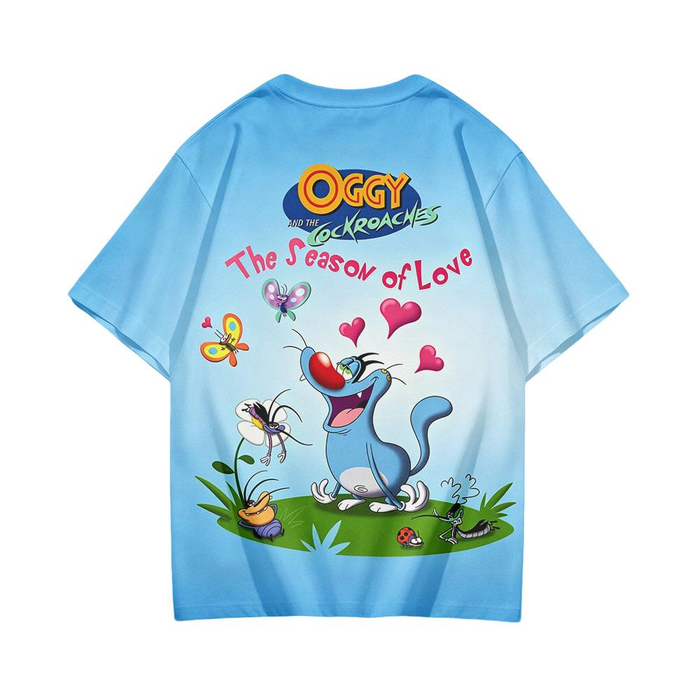 Oggy and The Cockroaches Children's T-shirts 3D Cartoon Print Tees Cute Boys Girls Short Sleeve Kids Casual Tops Summer Clothing