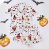 Halloween Women Pajamas Set Ghost Pumpkin Print Short Sleeve Button Down Shirts And Shorts Sleepwear Set 2 Piece Loungewear Pjs Short Set