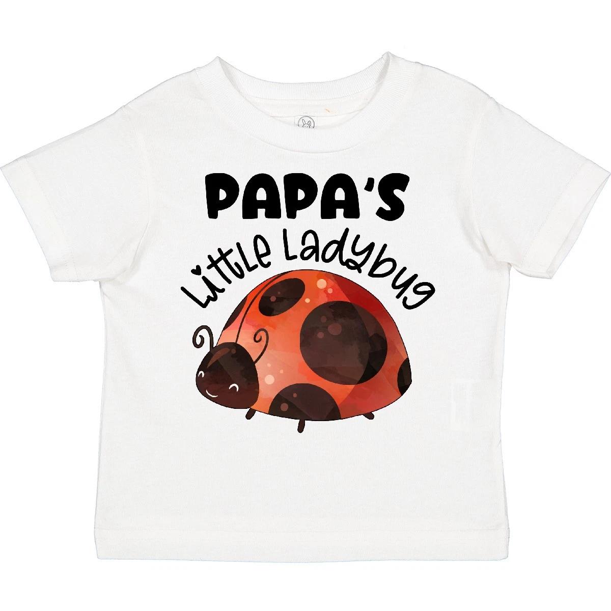 Inktastic Papa s Little Ladybug Toddler T-Shirt Family Ladybugs Papa Grandpa Dad 160