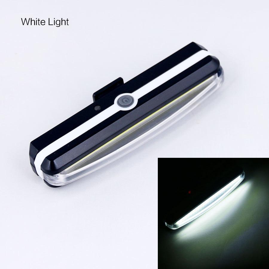 Bicycle Rear Light Highlight COB LED Tail Light Waterproof Bike USB Rechargeable Mountain Riding Cycling Tail Lamp Bicycle Parts белый