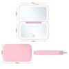 2-Sided LED Rechargeable Makeup Mirror with 5X Magnifying Compact Pocket Travel Aesthetic Vanity Mirrors Make Up Cosmetic Tools