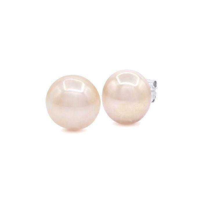 Boucles d'Oreilles - Pearls & Colors - Perle de Culture d'Eau Douce - Perle Rose - Argent 925 - Qualité AAA+ - Femme