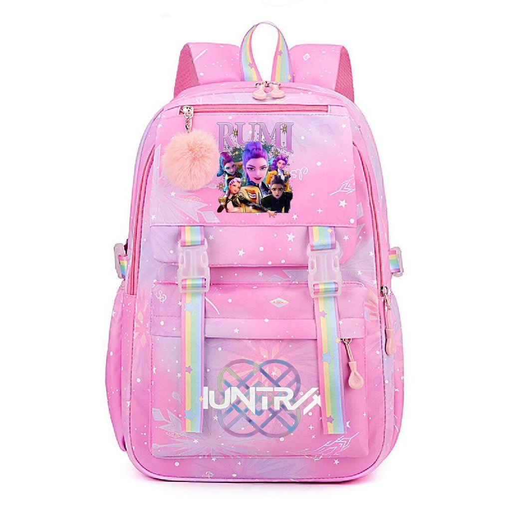 Kids Girls Kpop Rumi Mira Zoey Super Star Singers Printed Backpack Student School Bag