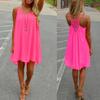 Sexy Women Spaghetti Strap Loose Sleeveless Summer Beach Chiffon Mini Dress