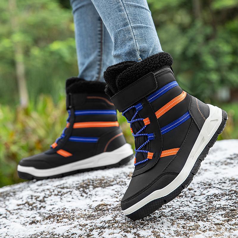 Winter Kinder Modische Fleece Warme Hohe Outdoor Baumwollstiefel Schneestiefel Lässige Baumwollschuhe