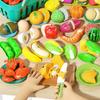 Set Giocattolo Casa Gioco Cucina Simulazione Cesto Frutta Verdura Cibo Taglio Gioco Educativo Bambini Montessori Apprendimento Giocattolo per Bambine