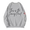 Unisex Printed Round Neck Long Sleeved Loose Fitting Long Sleeved Casual Long Sleeved Top Hoodie