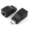 2Pcs RJ45 4K to RJ45 Extender 30m CAT5e Cat6 Network Ethernet  HDMI-compatible LAN Network Cable Amplifier Transmitter