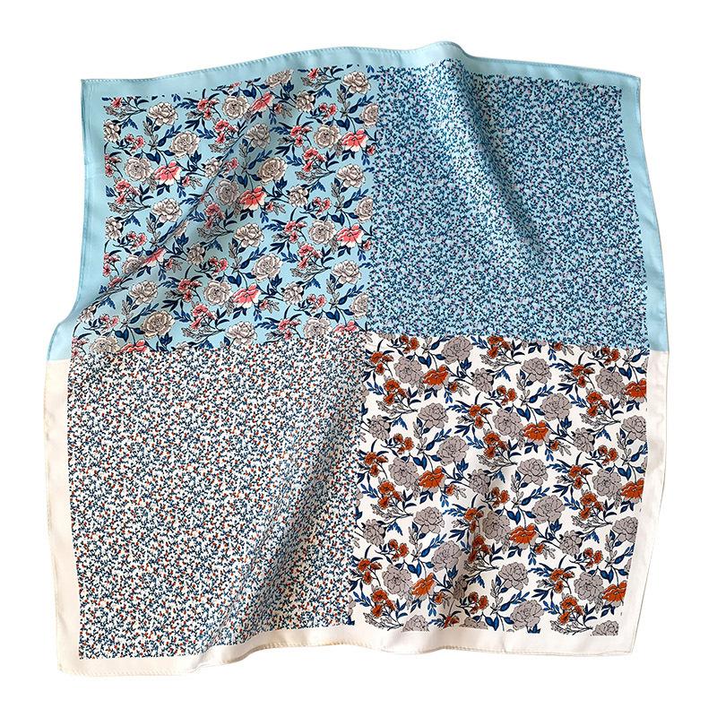 Silk small square scarf silk scarf Hangzhou silkworm silk neck fashion foreign style fashion scarf women 53*53cm