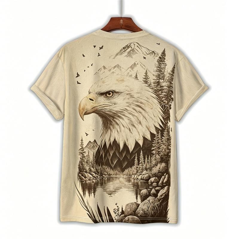 T-shirt à col rond et manches courtes, tissu confortable et respirant, style décontracté et sportif
