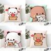 Cartoon BBubu Dudu Cushion Cover Eco Linen Pillow Case DoubleSided Print BreathableDurable Hidden Zipper Home Decor