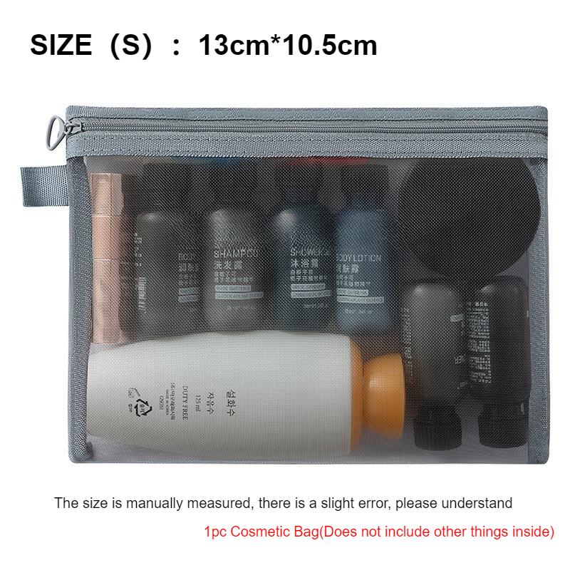 

Новая сетчатая косметичка Портативные сумки на молнии Пеналы Сумка для хранения туалетных принадлежностей Прозрачный чехол Сумки для макияжа Женские