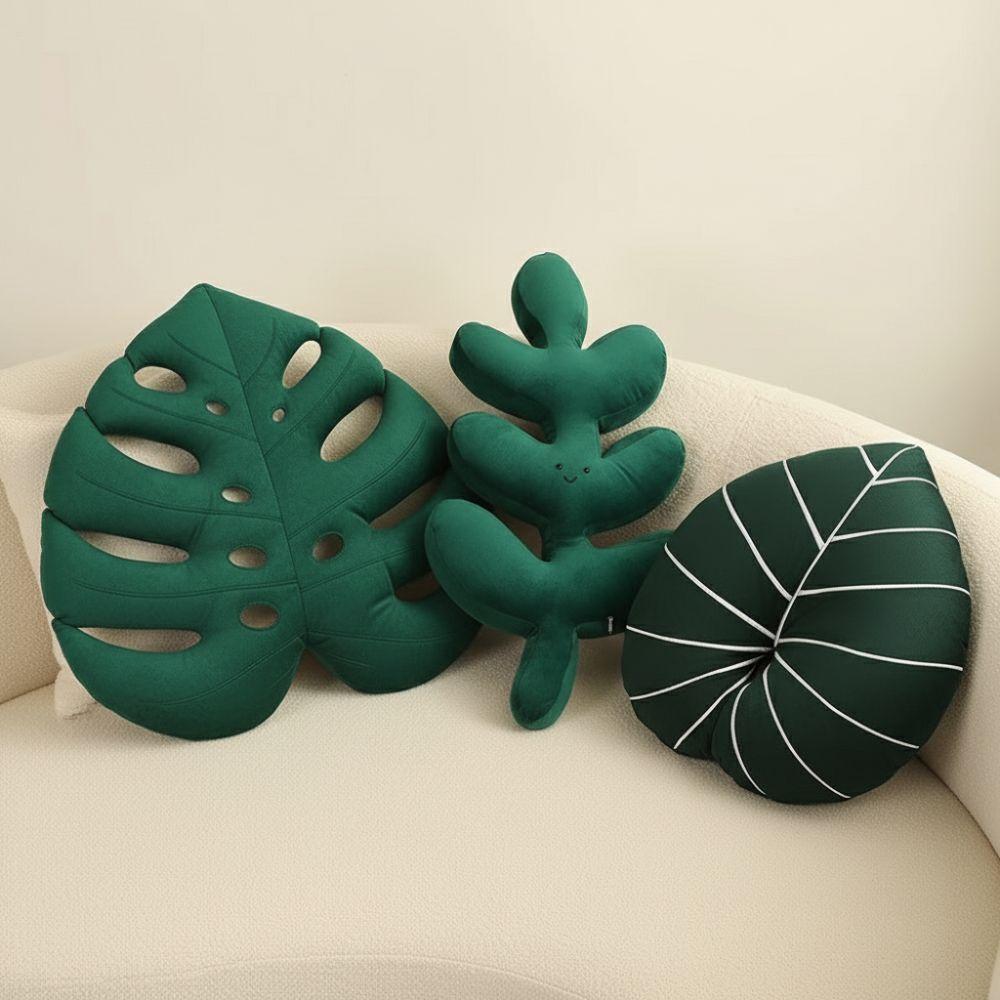 Green Plant Leaf Creative Leaf Plush Toys Back Cushion Doll Seat Pad New Adult Pillow Cushion