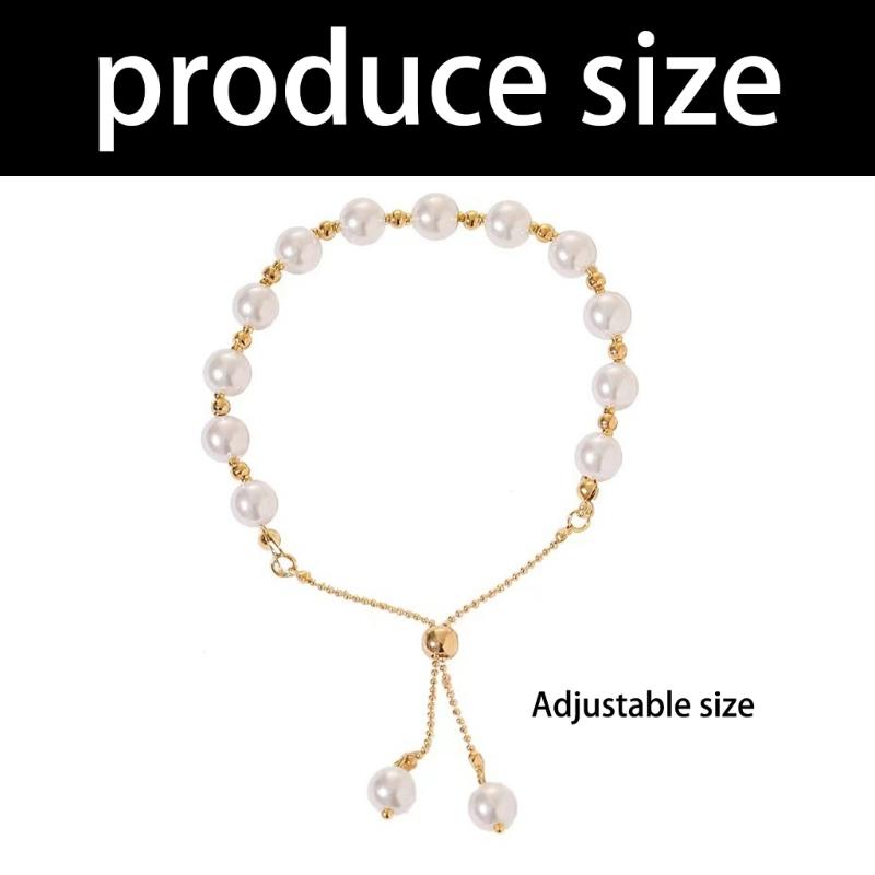 Elegant Elastic Imitation Pearls Bracelet Pull-out Handchain Unique Everyday Wear Wrist Jewelry Accessory For Girls