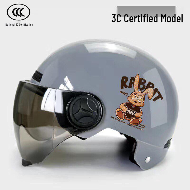 3C Certified All-Season Unisex Electric Scooter & Motorcycle Helmet with Sun Protection
