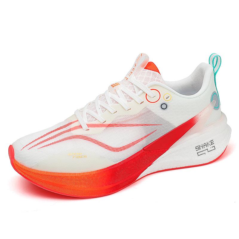 Couple running shoes 2025 summer new racing carbon board running shoes lightweight breathable soft sole shock absorption casual versatile shoes