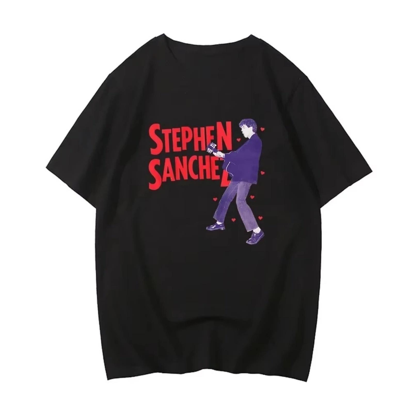 Футболка Angel Face Tour Stephen Sanchez Певец Графическая футболка Хлопок Высокое качество Летняя футболка Camisetas Женская одежда Мягкая S