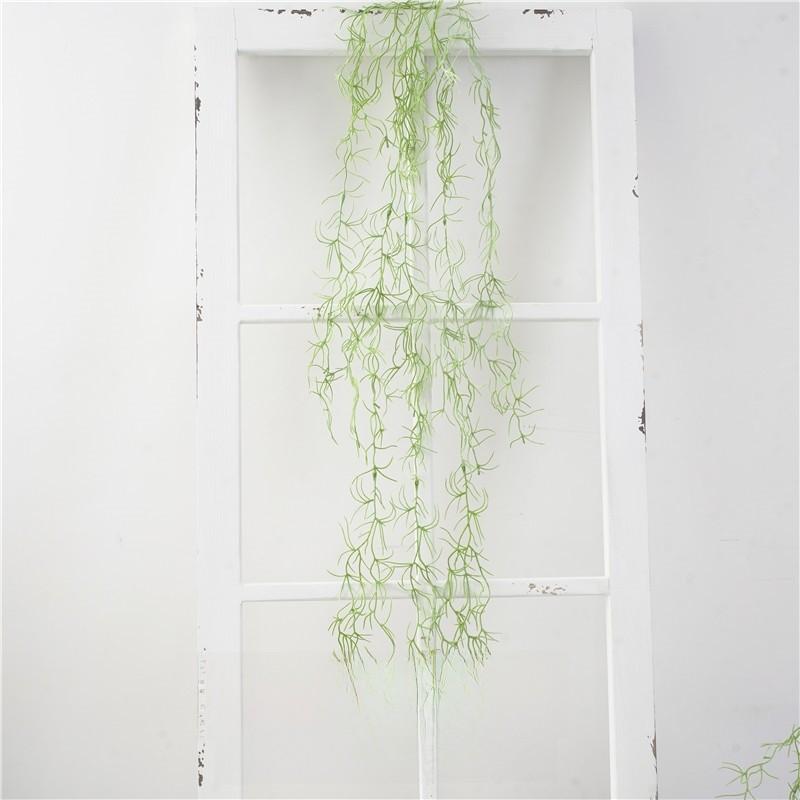 Green Leaf Synthetic Wall Decoration With Silk Material For Bedroom Living Room