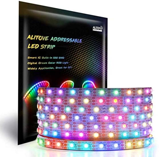 

ALITOVE WS2812B LED Strip 5050 RGB Dream Full 60 300 White DC5V Light, SMD, Color, 5m, LEDs/m, LEDs, PCB, Non-Waterproof,