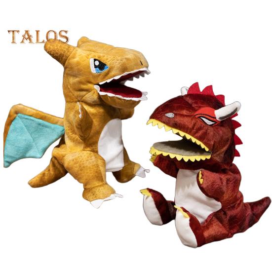 İnteraktif Dinozor El Kuklası İnteraktif Hareketli Ağızlı Peluş Oyuncak Çocuklar için Eğitici Hikaye Anlatma Aksesuarı