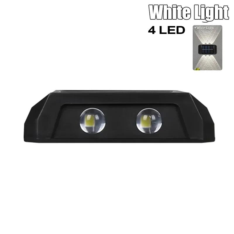 Solar LED Outdoor Wall Light Waterproof Dusk To Dawn Fence Lamp for Garden Yard Porch Pathway Up and Down Luminous Lighting