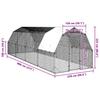 Vidaxl Coop With Roof 2.5X8X2.25 M Galvanized Steel