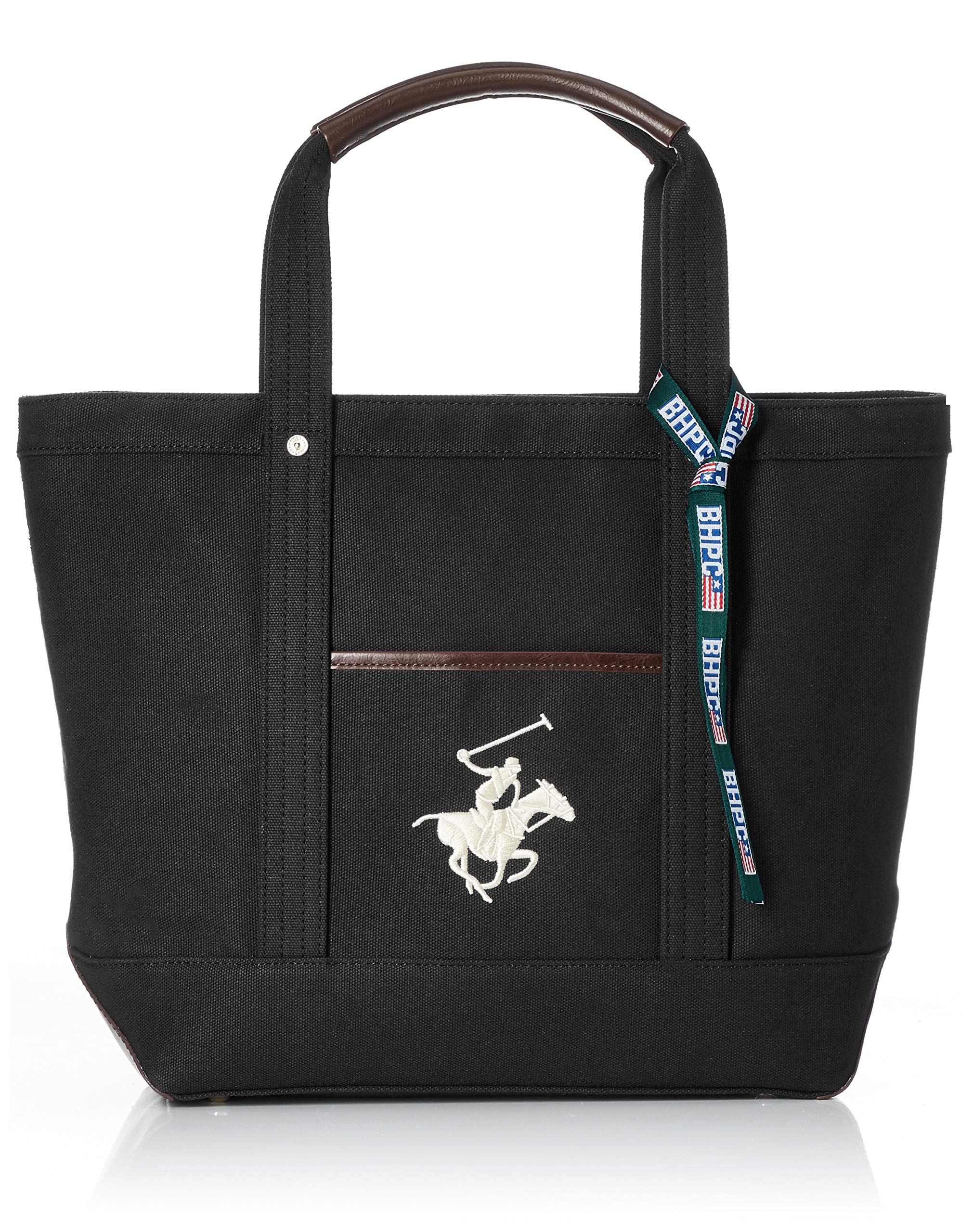 

Hills Polo Tote Bag BH1008N Black x White [Beverly Club] Women s