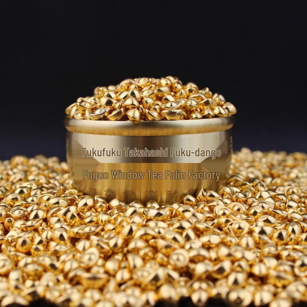 Gold Sand Alloy Ingot Basin Ornament for Wealth Attraction & Home Gifts