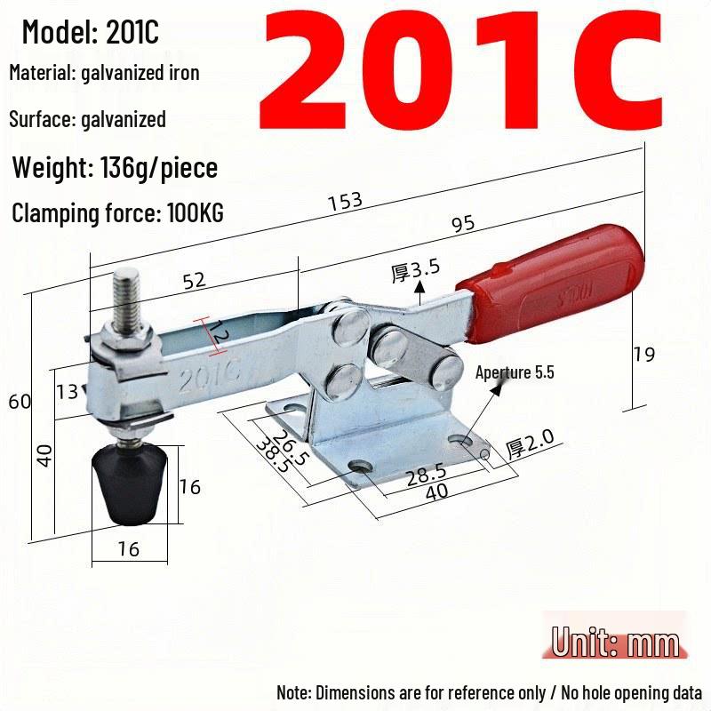304 Stainless Steel Horizontal Toggle Latch Clamp GH-201