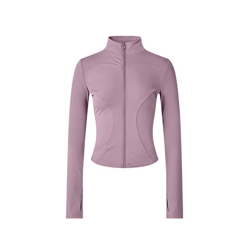 Sunscreen Clothes Pilates Yoga Clothes Jacket Slim Stand-up Collar Zipper Fitness Clothes Running Quick-drying Breathable Sports Top