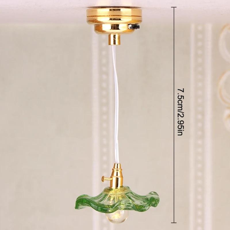 Chandelier Model Elegant Ceiling Light Miniature Lamp Model Accessories Role Play Furnishings Lighting Toy Doll House