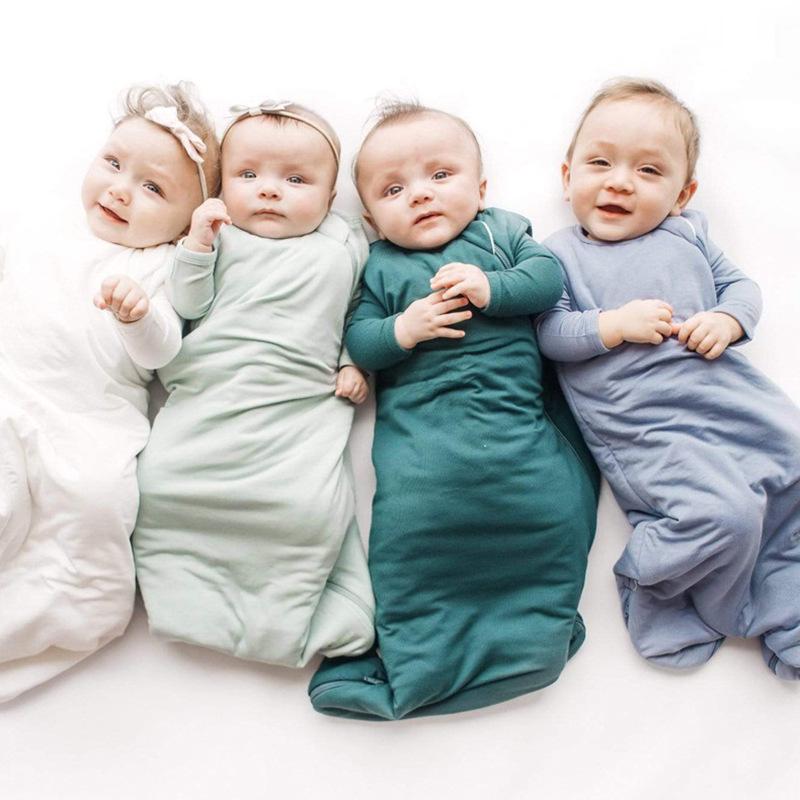 Baby-Schlafsack aus Bambusfaser - Ganzjahres-Design mit Anti-Kick-Funktion für Säuglinge und Kleinkinder